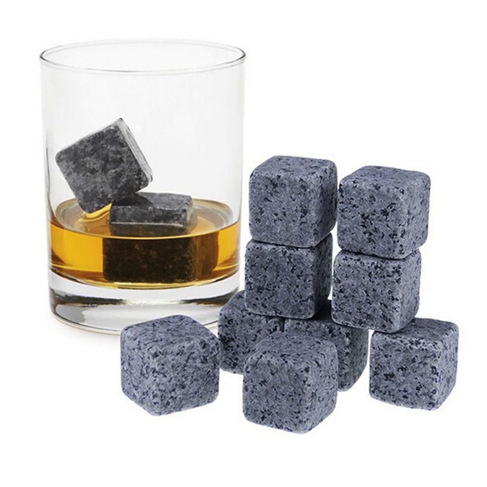 Whiskey Stones 9-pack, Grey Whiskey Ice Cubes