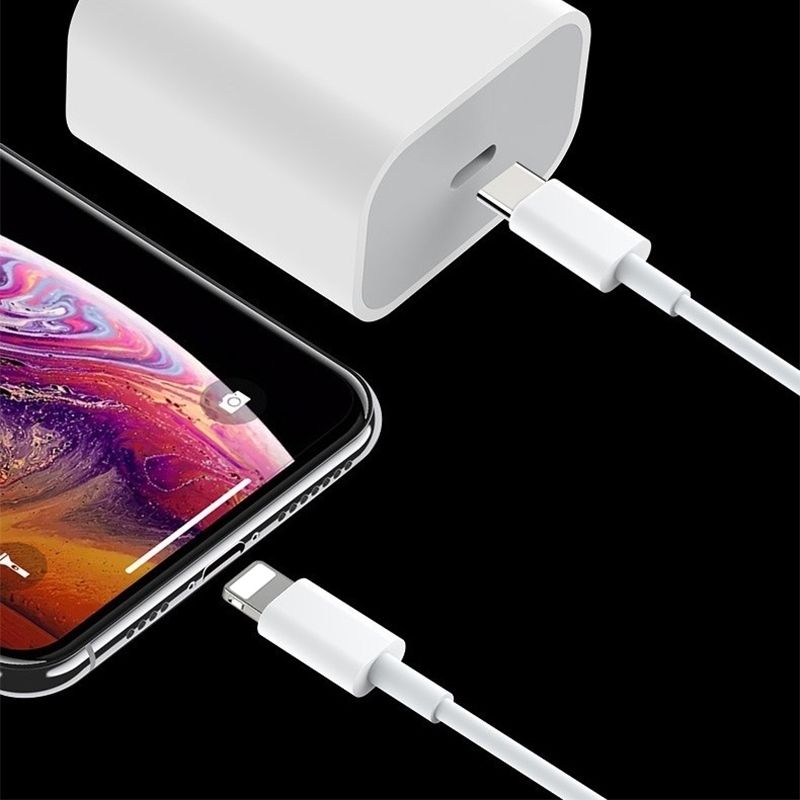 20W Fast Charger with 2m USB-C Cable, White, Compatible with iPhone