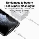 20W Fast Charger with 2m USB-C Cable, White, Compatible with iPhone - Rear View