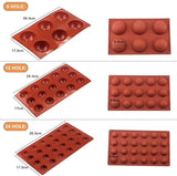6/8/15/24 Silicone Mold, Ball Hemisphere Ice Chocolate Jelly Mold 8 Bullets Brown