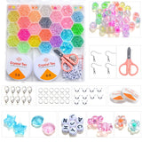 Glow in the Dark Bead Set DIY Kit with Wire and Accessories, Multicolor