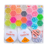 Glow in the Dark Bead Set DIY Kit with Wire and Accessories, Multicolor - Front View