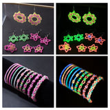 Glow in the Dark Bead Set DIY Kit with Wire and Accessories, Multicolor