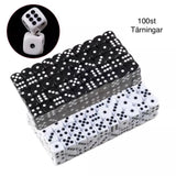 100-Pack White Six-Sided Dice for Party Game Puzzle