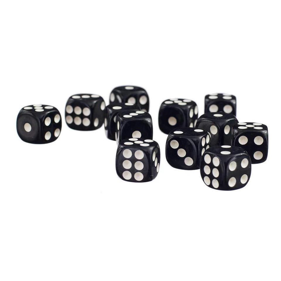 100-Pack White Six-Sided Dice for Party Game Puzzle
