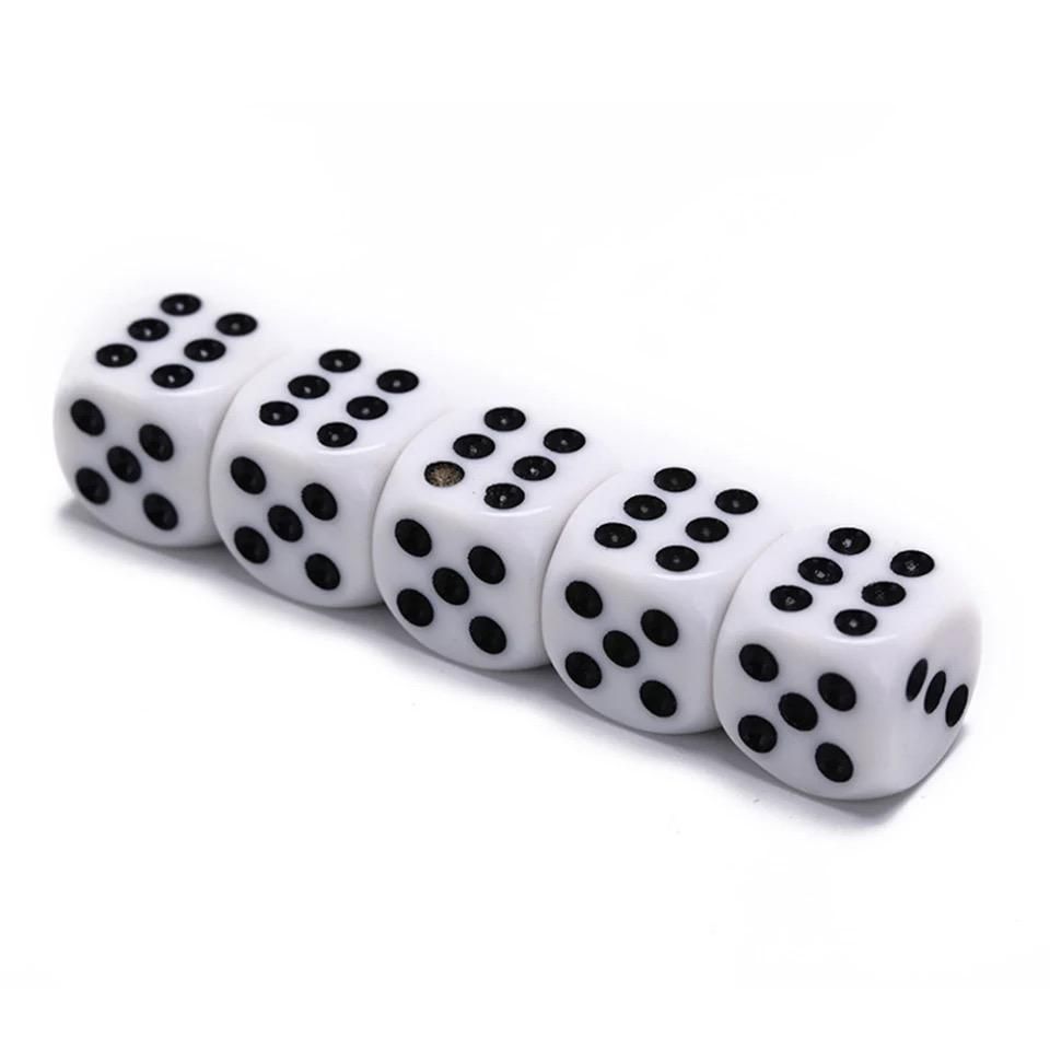 100-Pack White Six-Sided Dice for Party Game Puzzle