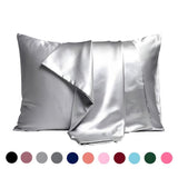 Satin pillowcase 2-pack light gray, 50 x 66cm