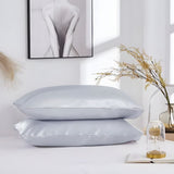 Satin pillowcase 2-pack light gray, 50 x 66cm - Side View