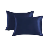 Satin pillowcase 2-pack, 50 x 66cm, dark blue