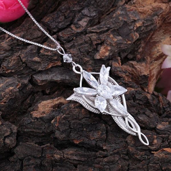 Evenstar Lord of the Rings Silver Plated Necklace, Arwen