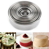 14pcs Round Cookie Cutters, Silver