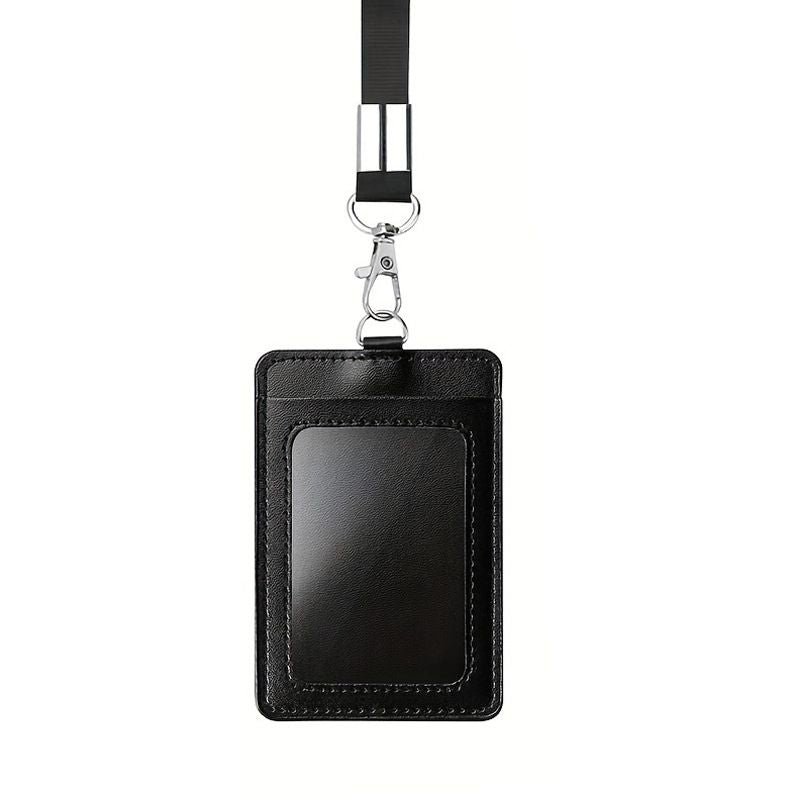 Elegant Black ID Card Holder and Name Badge