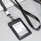 Elegant Black ID Card Holder and Name Badge - Side View