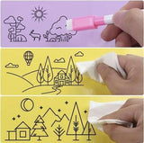 12-Pack Whiteboard Pens with Eraser and Magnet, MultiColor - Front View