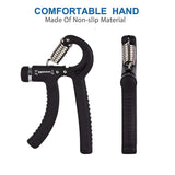 5-60kg Adjustable Hand Grip Strength Trainer, Black