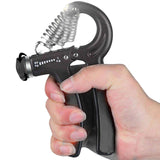 5-60kg Adjustable Hand Grip Strength Trainer, Black