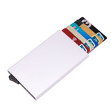 Aluminum Pop-Up Card Holder RFID-Safe Black Case