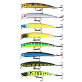 43-Pack Fishing Lure Wobbler Minnow Mixed Color - Rear View