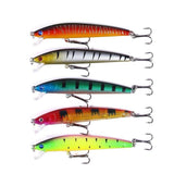 43-Pack Fishing Lure Wobbler Minnow Mixed Color - Close-Up Angle