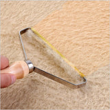 Lint & Fur Remover for Clothes, Silver - Effective Hair Removal Tool - Side View