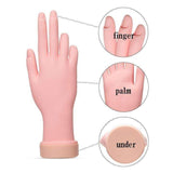 Silicone nail training hand fake hand for nail art, Beige