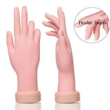 Silicone nail training hand fake hand for nail art, Beige