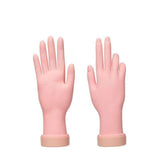 Silicone nail training hand fake hand for nail art, Beige - Close-Up Angle