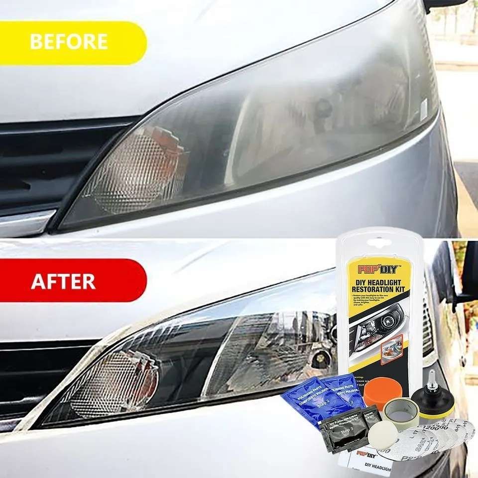 Headlight Polishing Kit MultiColor, Cleans Polishes Increases Clarity Safety