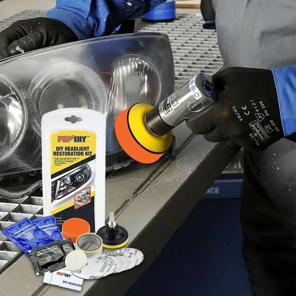 Headlight Polishing Kit MultiColor, Cleans Polishes Increases Clarity Safety