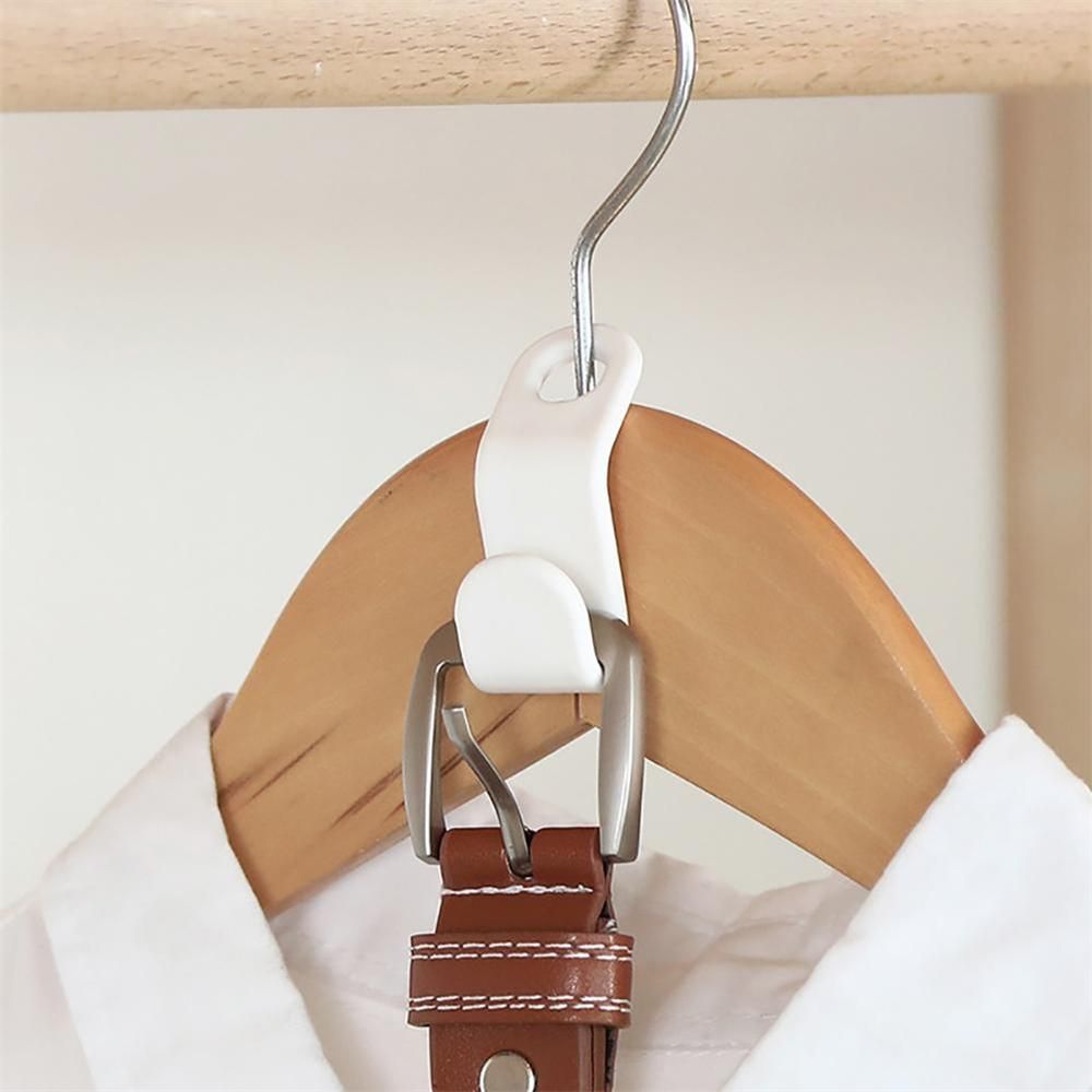 10-pack White Clothes Hangers with Connecting Hook, Organizer