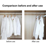 10-pack White Clothes Hangers with Connecting Hook, Organizer - 45-Degree Angle