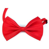 Christmas Dog Cat Bow Tie Collar, Red - Front View