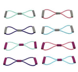 Resistance bands set for exercise yoga rehab, multicolor - Rear View