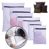 5pcs White Laundry Bags, 2 Sizes - Organize and Protect Clothes