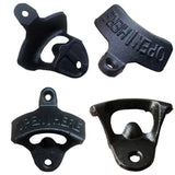 Wall mounted bottle opener, Vintage Open Here design, Black