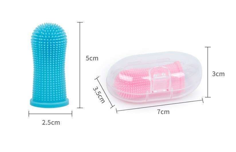 4-pack Dog Toothbrush Pet Finger Toothbrush for Teeth Cleaning, Multi-color