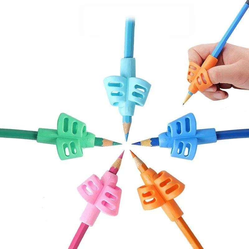 3pcs Pencil Holder for Kids, Multicolor Writing Aid Grip Trainer Pen Holder
