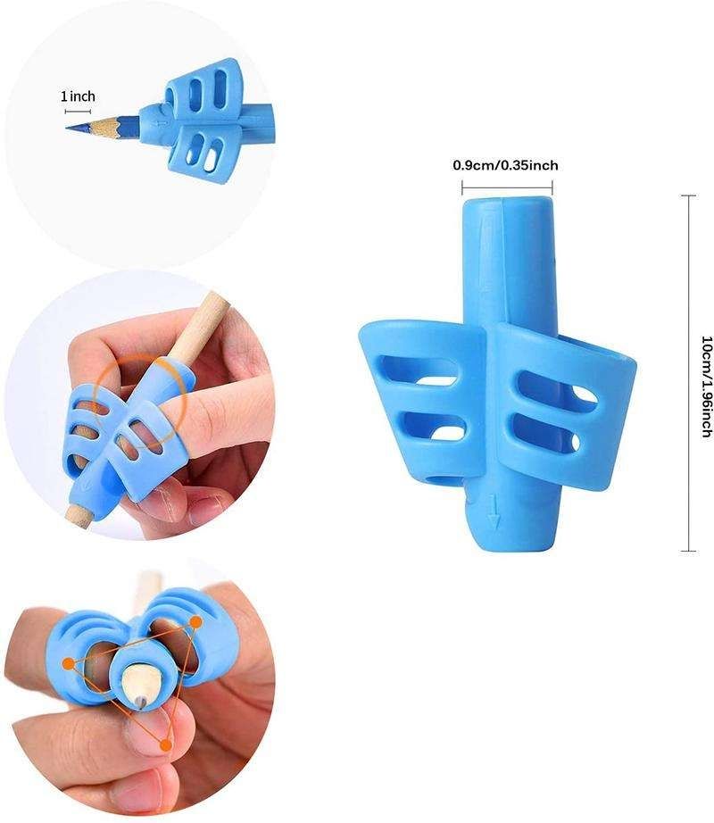 3pcs Pencil Holder for Kids, Multicolor Writing Aid Grip Trainer Pen Holder