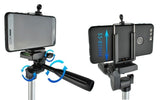 Phone Tripod Black, Mobile Camera Stand & Selfie Stick with Adjustable Height - Front View