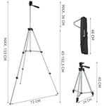 Phone Tripod Black, Mobile Camera Stand & Selfie Stick with Adjustable Height