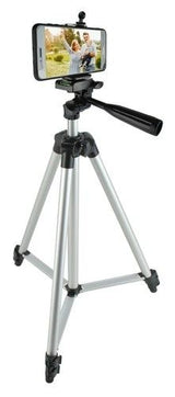 Phone Tripod Black, Mobile Camera Stand & Selfie Stick with Adjustable Height - Close-Up Angle