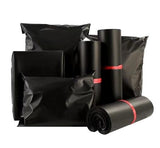 100pcs Black E-commerce Mail Bags, 25 x 35cm
