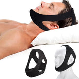 Adjustable Anti Snoring Chin Strap, Black, Stop Snoring Belt