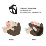 Adjustable Anti Snoring Chin Strap, Black, Stop Snoring Belt