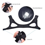 Adjustable Anti Snoring Chin Strap, Black, Stop Snoring Belt