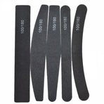 5pcs double-sided nail files 100/180 grit, black