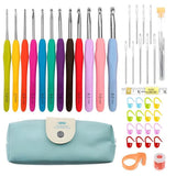 Knitting Kit 45-Piece with Crochet Hooks, Markers, Tape Measure, MultiColor