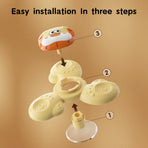 3-pack Baby Spinning Toy with Suction Cup, Green Yellow Pink, Educational Toys