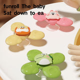 3-pack Baby Spinning Toy with Suction Cup, Green Yellow Pink, Educational Toys