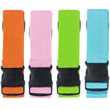 Green Luggage Strap for Suitcase - Top-Down View